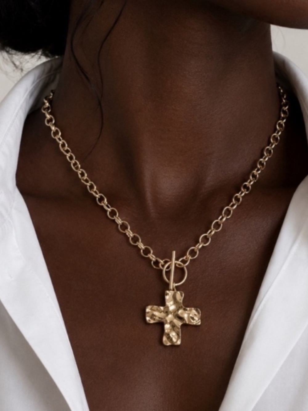New! Gold Cross Chain Necklace 1003